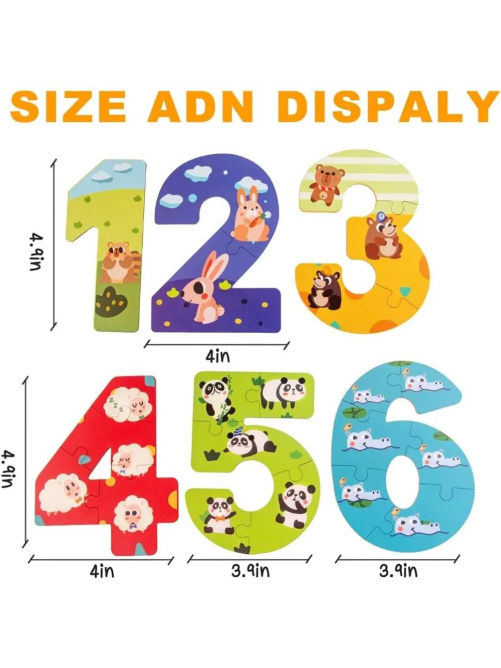 Montessori Wooden Number Puzzles for Kids 3-5 | Educational Learning Toys